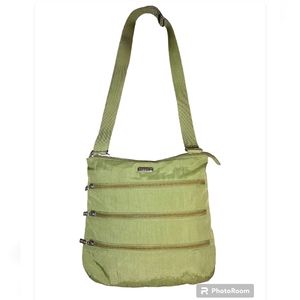 Baggallini Green Triple Zipper Adjustable Crossbody Bag